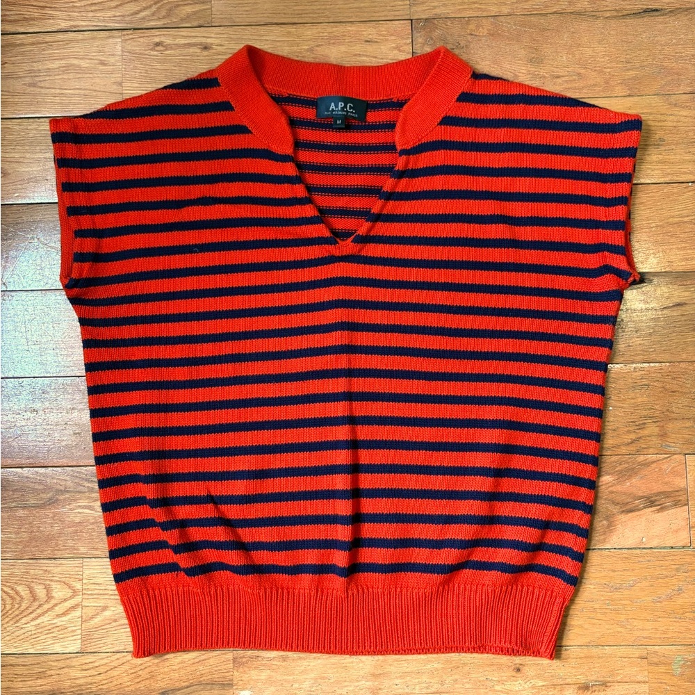 A.P.C. Striped S/S Sweater